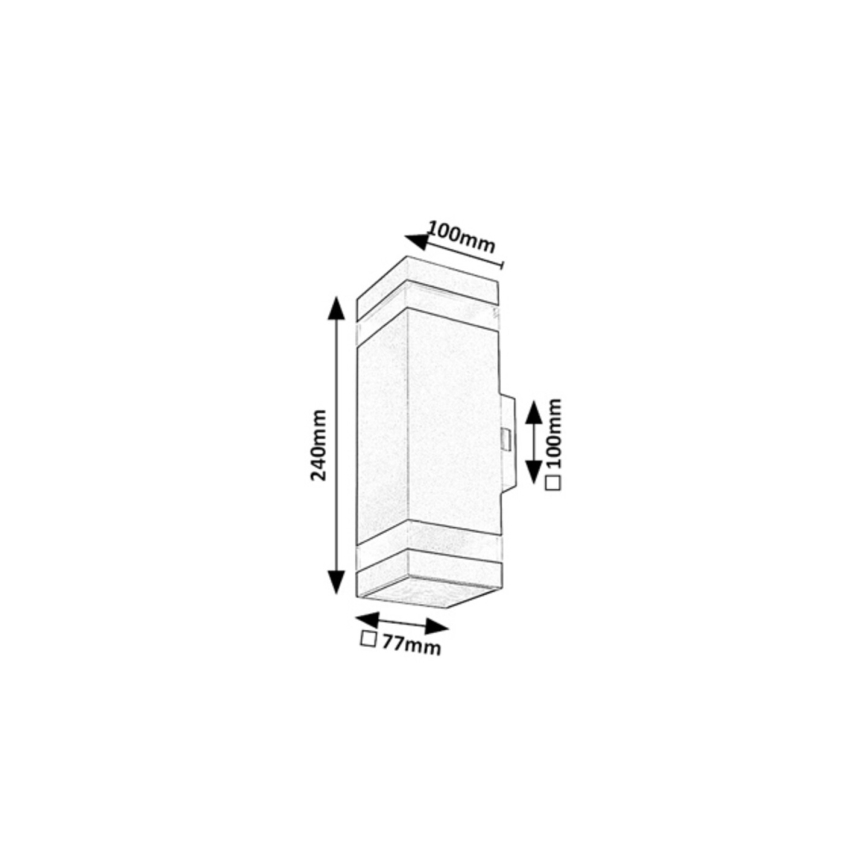Rabalux - LED kültéri fali lámpa LED/16W/230V IP65 antracit
