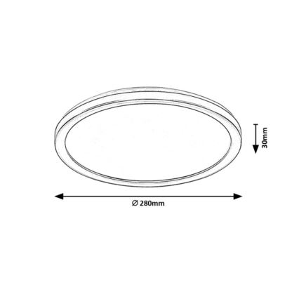 Rabalux - LED Fényerőszabályozható kültéri mennyezeti lámpatest LED/15W/230V Wi-Fi Tuya 2700-6500K IP44 + távirányító