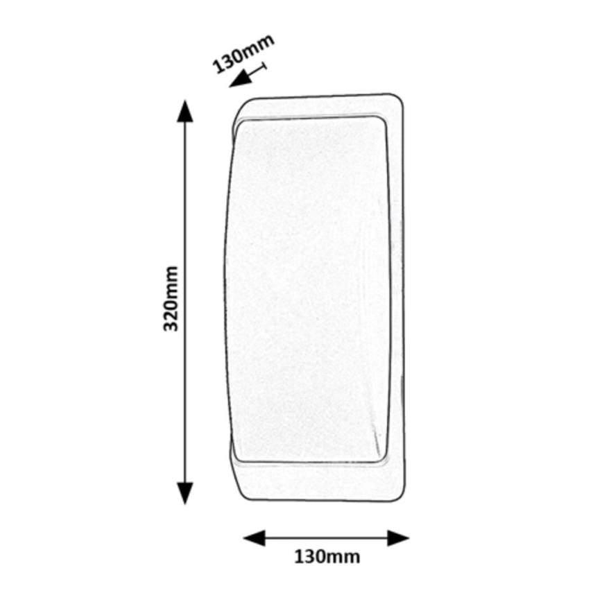 Rabalux - Kültéri fali lámpa 1xE27/12W/230V IP65
