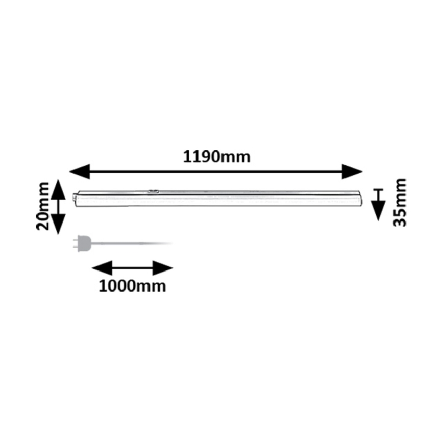 Rabalux - LED Pultmegvilágító LED/16W/230V 3000/4000K fekete