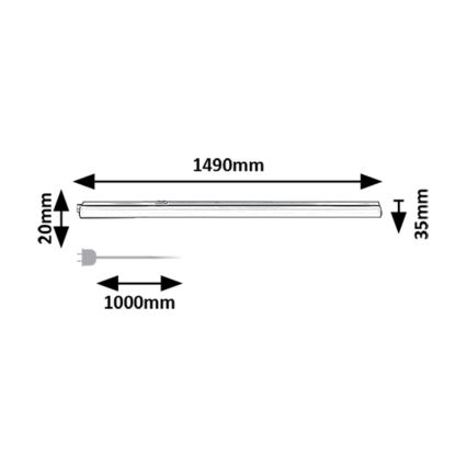 Rabalux - LED Pultmegvilágító LED/20W/230V 3000/4000K fekete