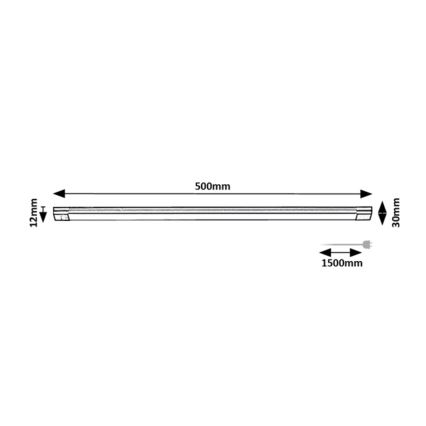 Rabalux - LED beépíthető dimmelhető lámpa érzékelővel LED/8W/230V 3000K 50 cm
