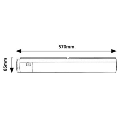 Rabalux - LED aláfali lámpa aljzattal LED/17W/230V 4000K IP44 fekete 57 cm