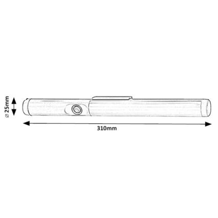 Rabalux - LED alá szerelhető lámpa érzékelővel LED/3W/3,7V 4000K 1800 mAh