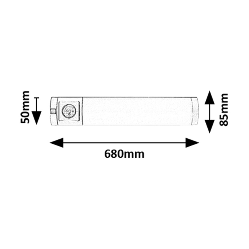 Rabalux - LED Pultmegvilágító konnektoros LED/8W/230V 4000K 68 cm ezüst