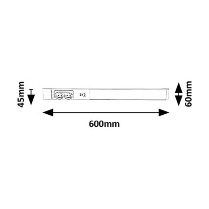 Rabalux - LED Pultmegvilágító konnektorral LED/18W/230V 4000K 60 cm fehér