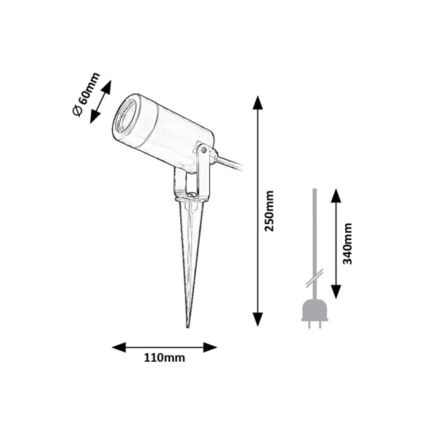 Rabalux - Kültéri lámpatest 1xGU10/4W/230V IP65