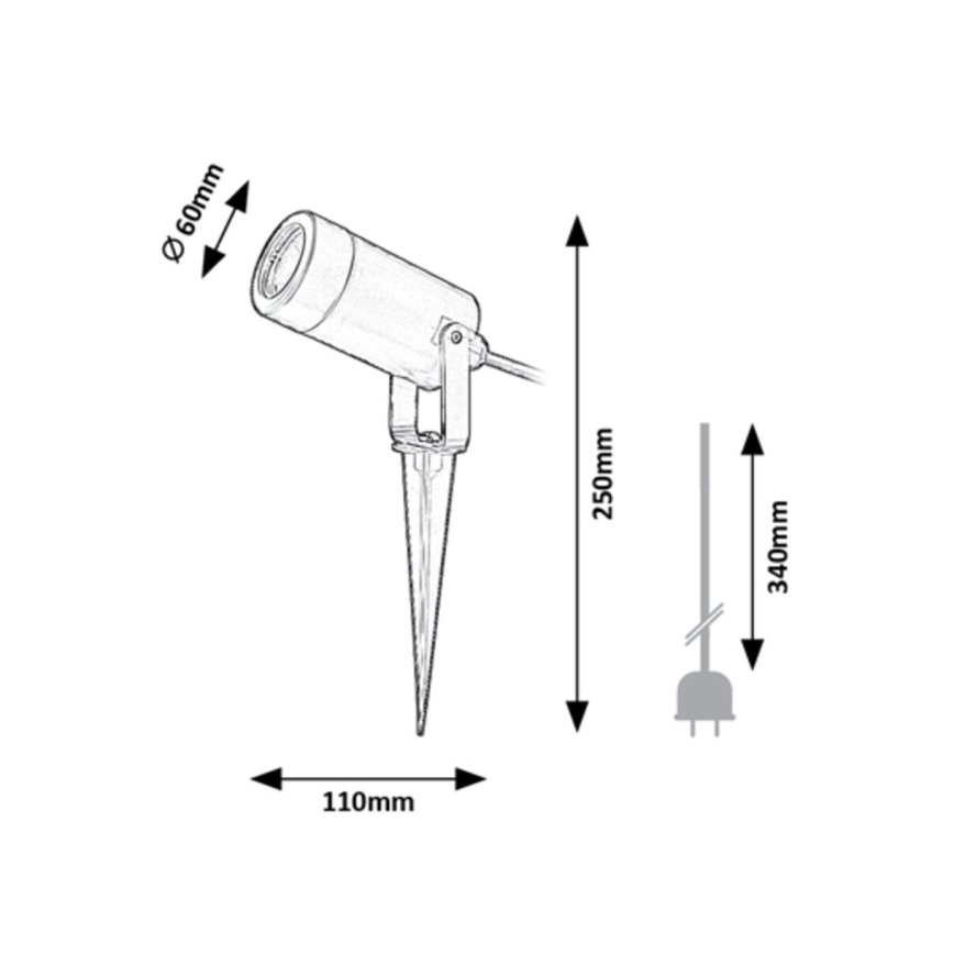 Rabalux - Kültéri lámpatest 1xGU10/4W/230V IP65