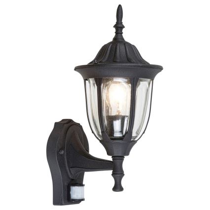 Rabalux - Kültéri fali lámpatest érzékelővel 1xE27/60W/230V IP43 fekete