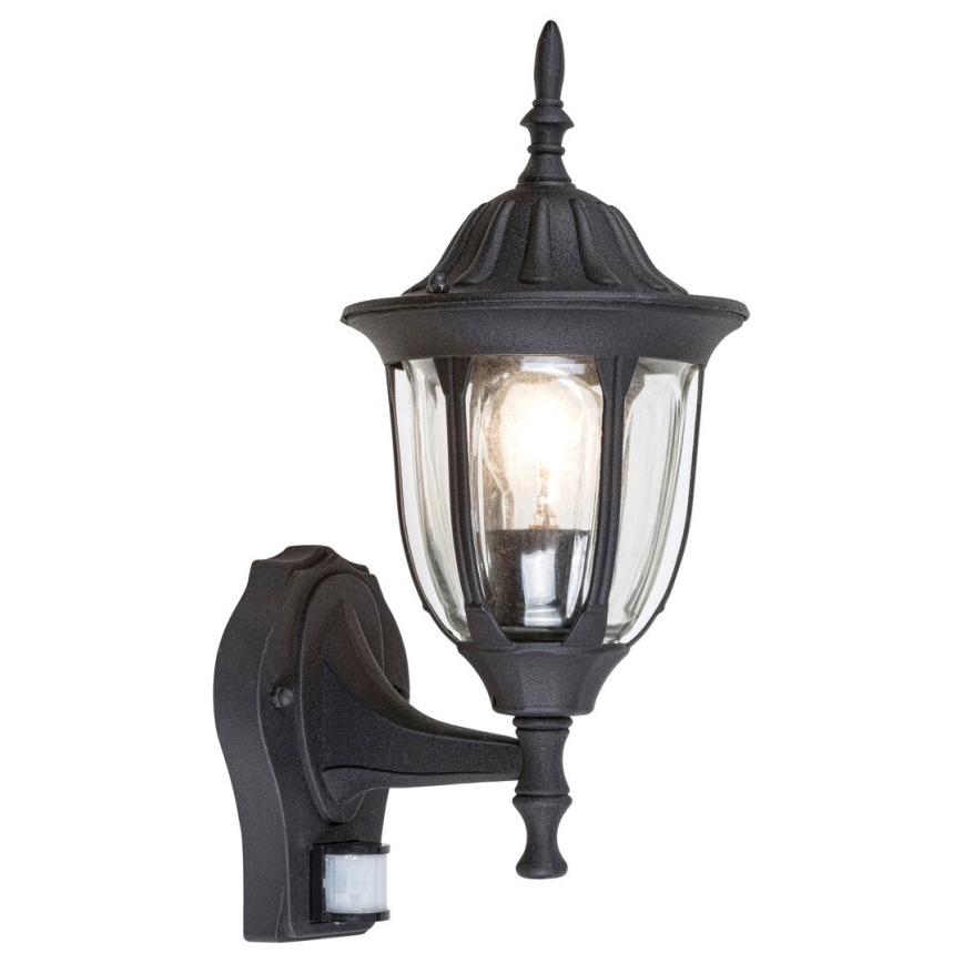 Rabalux - Kültéri fali lámpatest érzékelővel 1xE27/60W/230V IP43 fekete