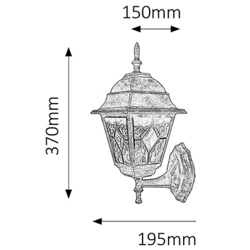 Rabalux - Kültéri fali lámpa 1xE27/60W/230V