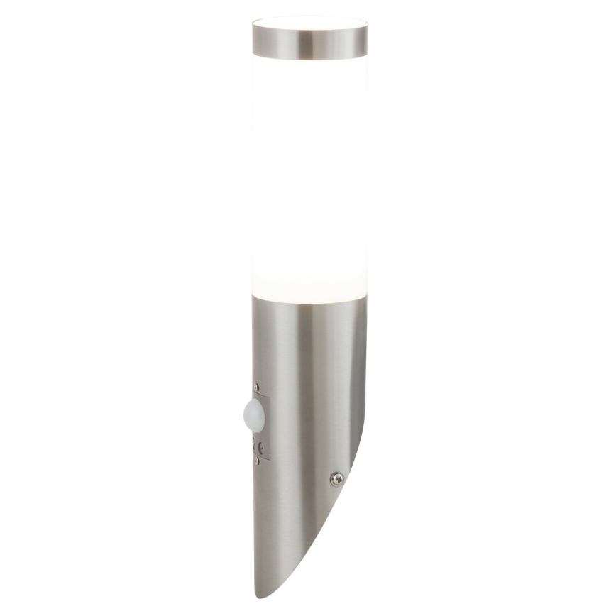 Rabalux 8266 - Kültéri lámpa érzékelővel INOX TORCH 1xE27/25W/230V IP44