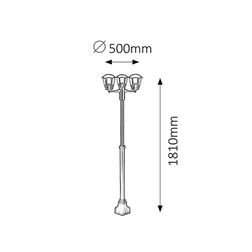 Rabalux - Kültéri lámpa 3xE27/60W/230V IP44 1,81 m