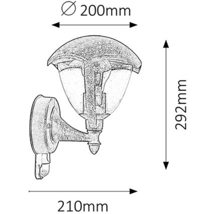 Rabalux - Kültéri lámpa 1xE27/40W/230V