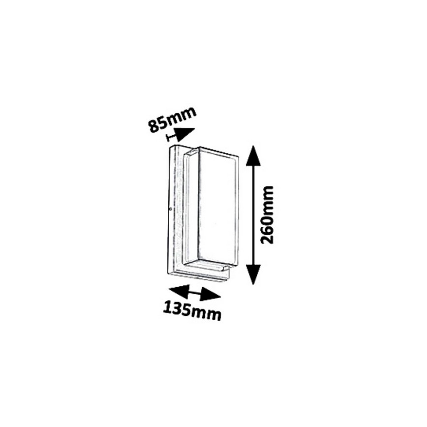 Rabalux 8830 - LED Kültéri fali lámpa ANDORRA LED/12W/230V IP54