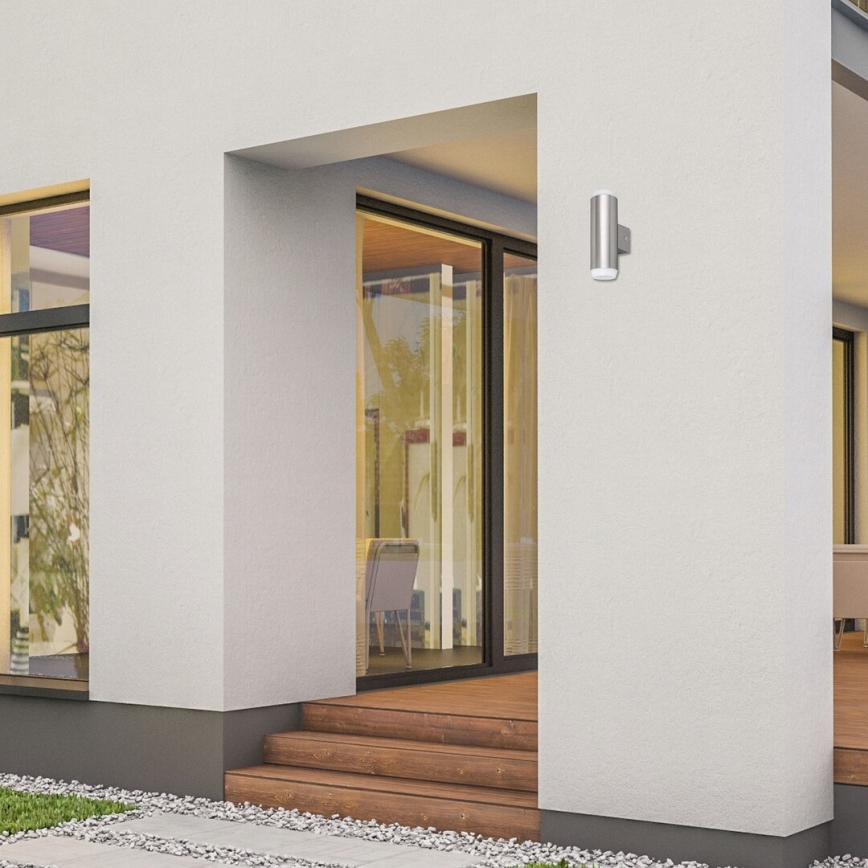 Rabalux - LED Kültéri fali lámpa 2xLED/4W/230V saténový matt króm IP44