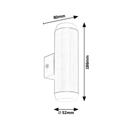 Rabalux - LED Kültéri fali lámpa 2xLED/4W/230V IP44 bronz