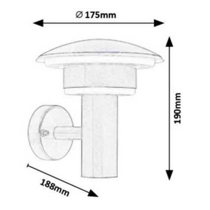 Rabalux - LED Kültéri fali lámpa LED/9W/230V IP44 1000lm 4000K