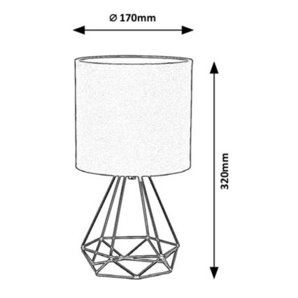 Rabalux - Asztali lámpa E14/40W/230V fekete