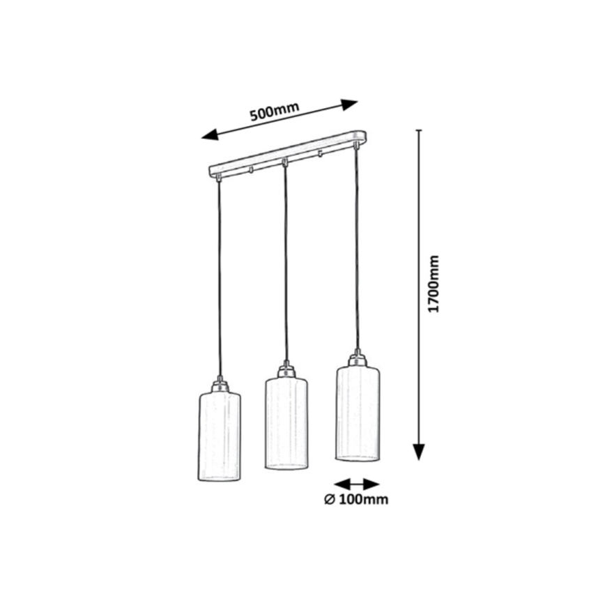 Rabalux - Csillár zsinóron 3xE27/40W/230V