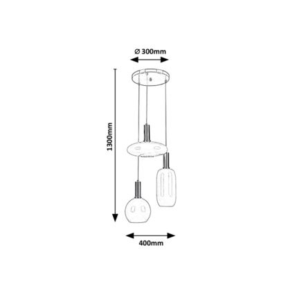 Rabalux - Csillár zsinóron 3xE27/60W/230V