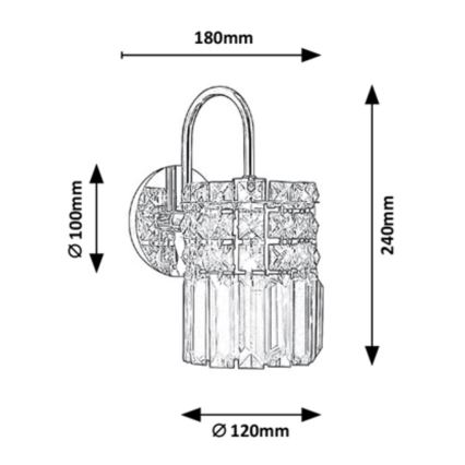 Rabalux - Fali lámpa 1xG9/40W/230V fényes króm