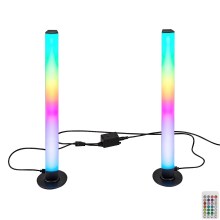 Rabalux - KÉSZLET 2x LED RGB Dimmelhető asztali lámpa PACO LED/5W/5V + távirányítás