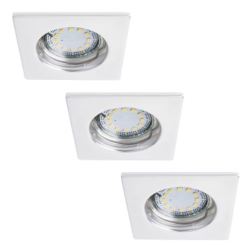 Rabalux - KÉSZLET 3x LED Fürdőszobai beépíthető lámpa 1xGU10/3W/230V IP44
