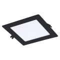 Rabalux - LED Beépíthető lámpa LED/12W/230V 17x17 cm fekete