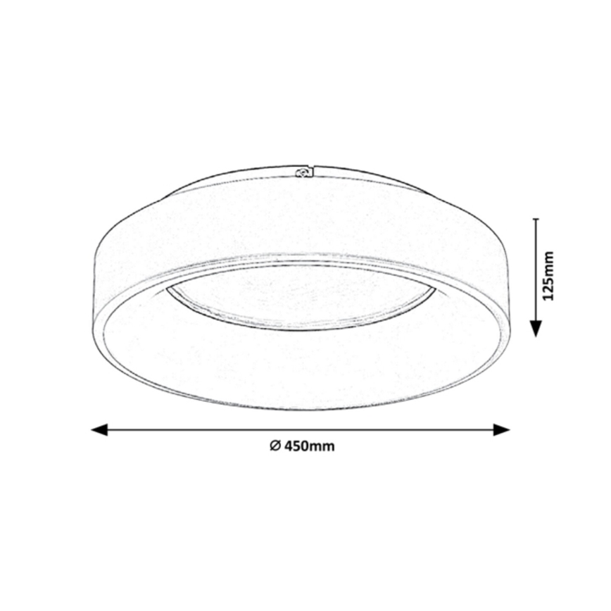 Rabalux - LED Dimmelhető mennyezeti lámpa LED/24W/230V kerek 3000-6000K átm. 45 cm + távirányítás