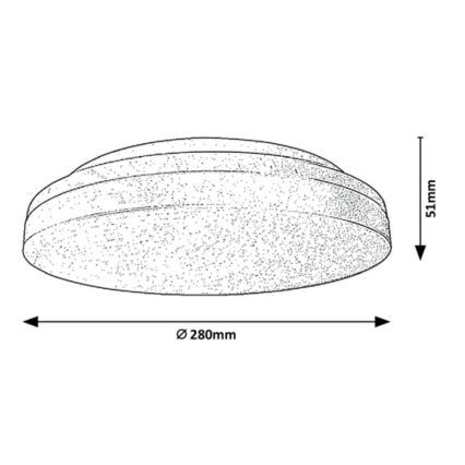 Rabalux - LED fürdőszobai mennyezeti lámpa LED/24W/230V IP54 3000K/4000K/6000K átmérő 28 cm