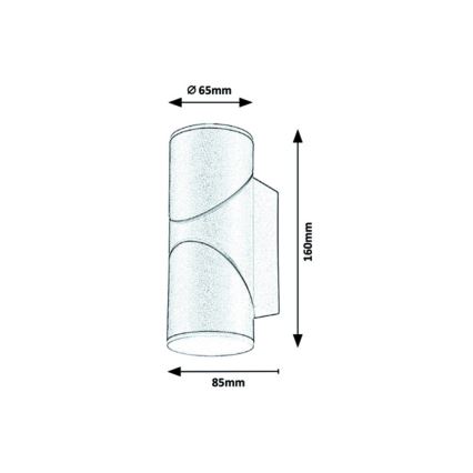 Rabalux - LED Kültéri fali spotlámpa 2xLED/6,45W/230V IP65
