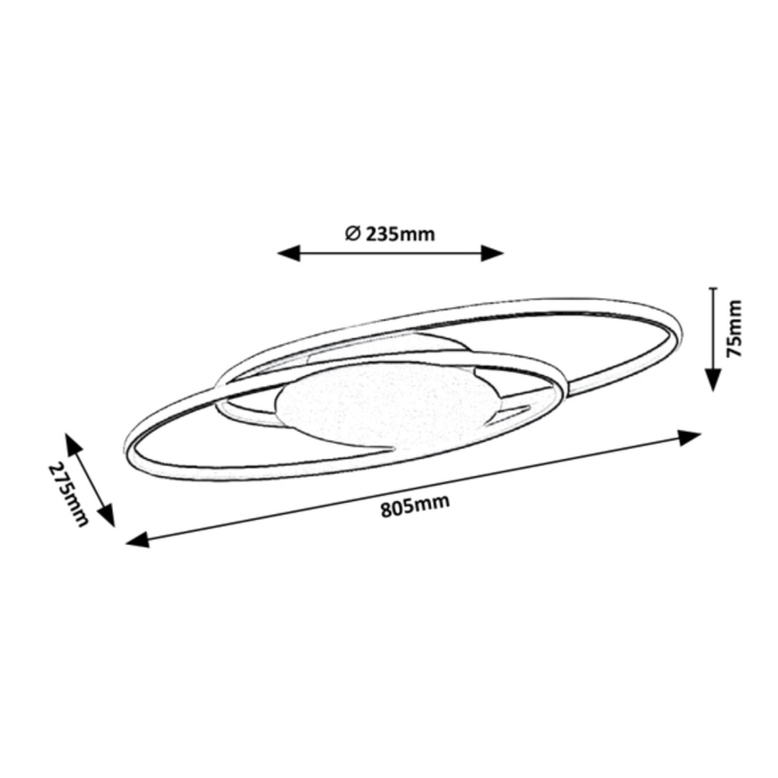 Rabalux - LED mennyezeti lámpa, 50 W, 230 V, 27,5 x 80,5 cm