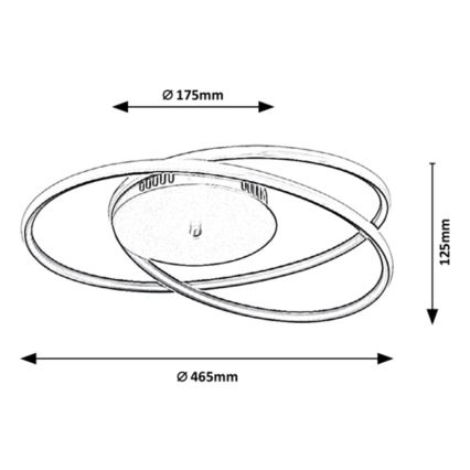 Rabalux - LED mennyezeti lámpa LED/40W/230V átm. 46,5