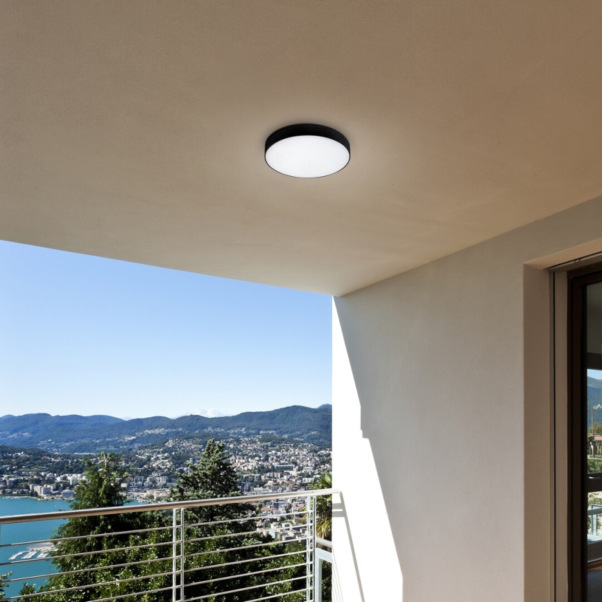 Rabalux - LED mennyezeti lámpatest LED/18W/230V 2800-6000K IP44 fekete Ø 17,5 cm