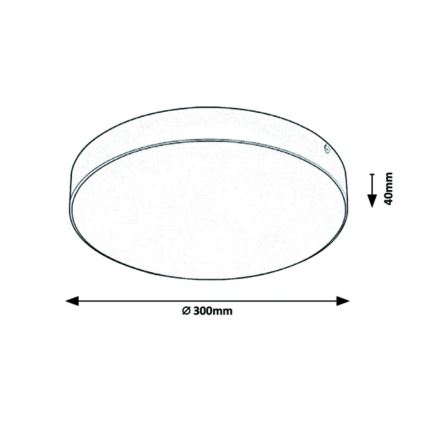 Rabalux - LED mennyezeti lámpa LED/24W/230V 2800K/4000K/6000K IP44 fehér, Ø 30 cm