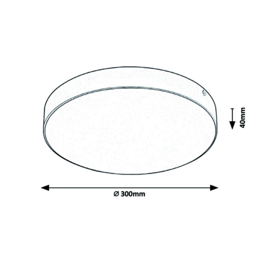 Rabalux - LED mennyezeti lámpa LED/24W/230V 2800K/4000K/6000K IP44 fehér, Ø 30 cm