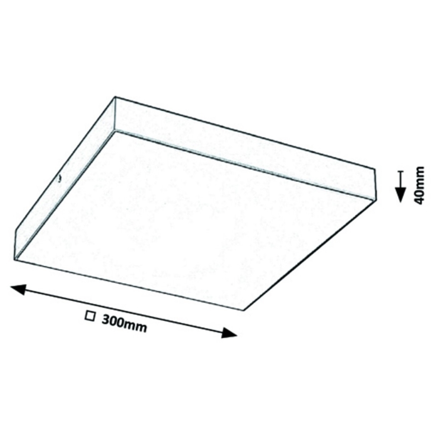 Rabalux - LED mennyezeti lámpatest, 24 W, 230 V, állítható színhőmérséklet 2800–6000 K, IP44, fehér, 30x30 cm