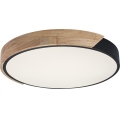 Rabalux - LED mennyezeti lámpatest LED/24W/230V 4000K fekete/tölgy átm. 41 cm