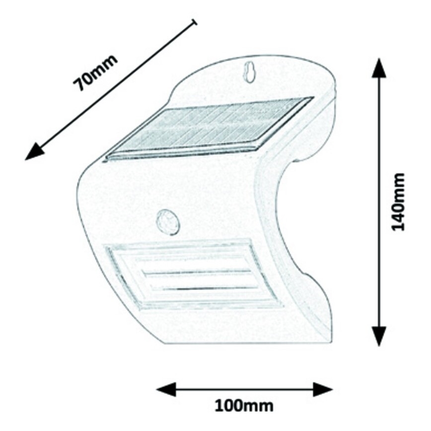 Rabalux - LED napelemes fali lámpa érzékelővel IP44 1200 mAh