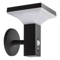 Rabalux - LED napelemes fali lámpa érzékelővel LED/4W/230V IP44 fekete 2200 mAh