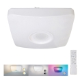 Rabalux - LED RGB dimmelhető mennyezeti lámpa hangszóróval LED/18W/230V 3000-6000K Bluetooth + távirányító 36,5x36,5 cm