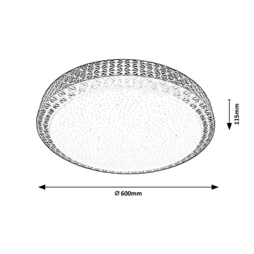Rabalux - LED RGB dimmelhető mennyezeti lámpa LED/40W/230V 3000-6000K + távirányító