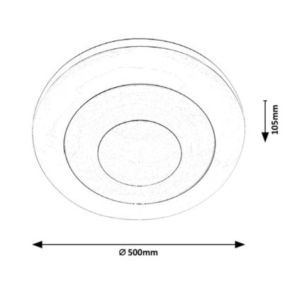 Rabalux - LED RGB Dimmelhető mennyezeti lámpa LED/40W/230V 3000-6000K átm. 50 cm + távirányítás