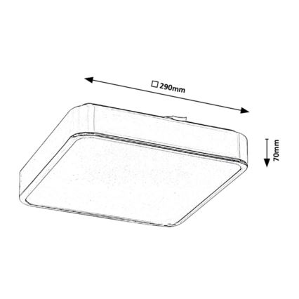 Rabalux - LED RGB Fürdőszobai dimmelhető mennyezeti lámpatest LED/22W/230V 3000-6000K IP44 + távirányító 29x29 cm