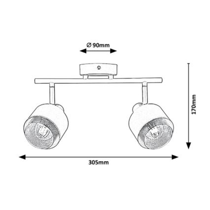 Rabalux - Spotlámpa 2xE14/40W/230V