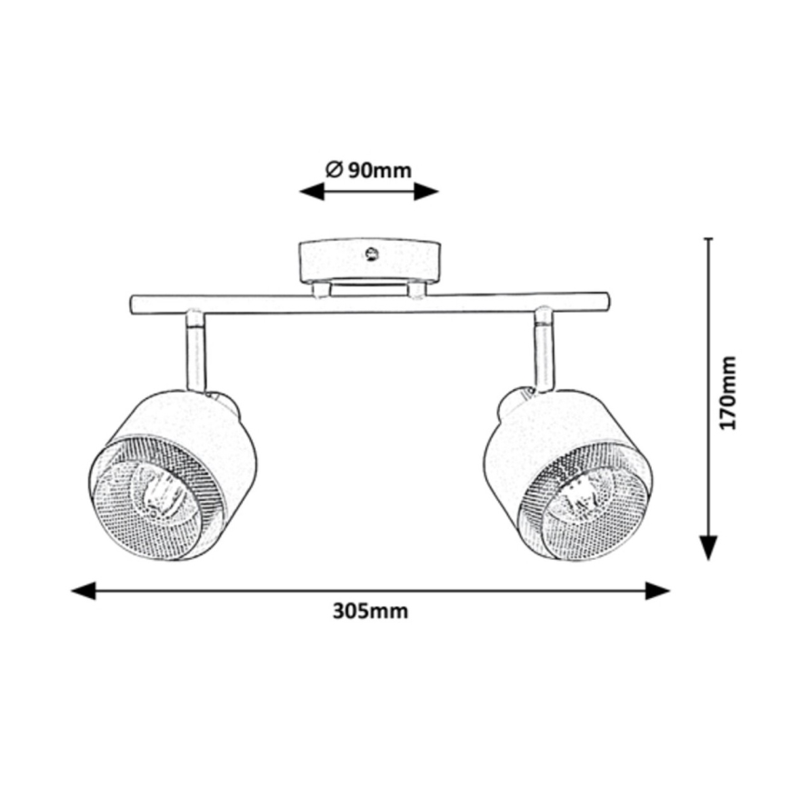 Rabalux - Spotlámpa 2xE14/40W/230V
