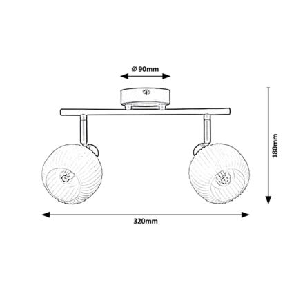 Rabalux - Spotlámpa 2xE14/40W/230V