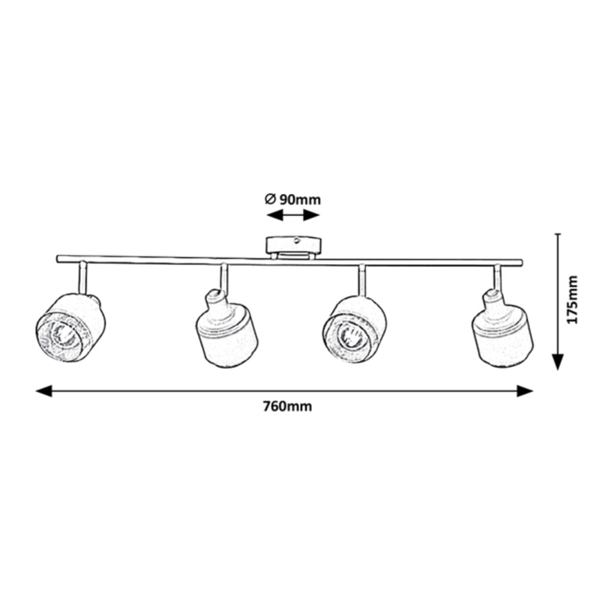 Rabalux - Spotlámpa 4xE14/40W/230V