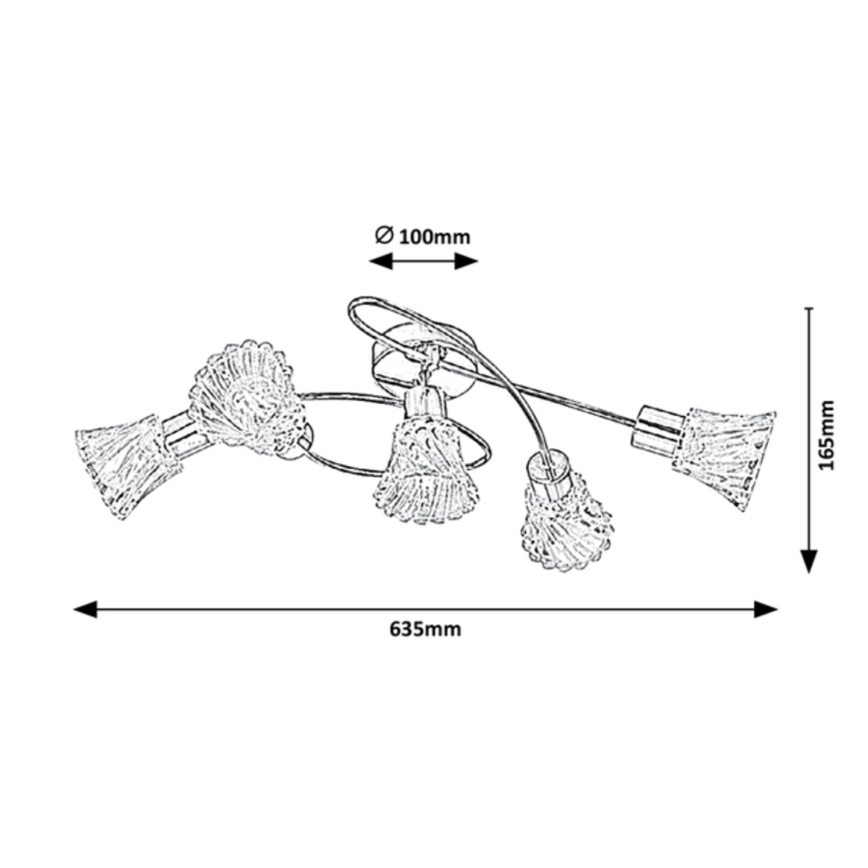 Rabalux - Spotlámpa 5xE14/40W/230V